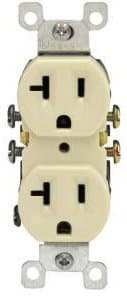 GP 20 Amp Self Grounding Tamper Resistant (TR) Receptacle Outlet, Ivory