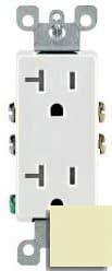 GP 20 Amp Self Grounding Tamper Resistant (TR) Decora Receptacle Outlet, Almond