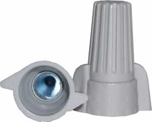 NSI Gray Winged Wire Connectors, Easy-Twist 18-8 AWG