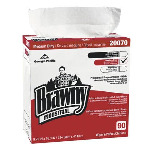 Brawny Industrial White All-Purpose Wipers in Dispenser Box