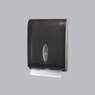 Combi-Fold Vista Gray Plastic C-Fold to Multifold Dispenser