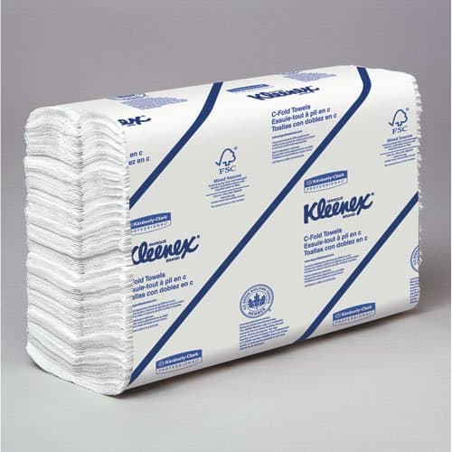 Kimberly-Clark KLEENEX White 1-Ply C-Fold Paper Towels