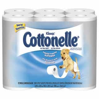 KLEENEX COTTONELLE 1-Ply Ultra Soft Bath Tissue