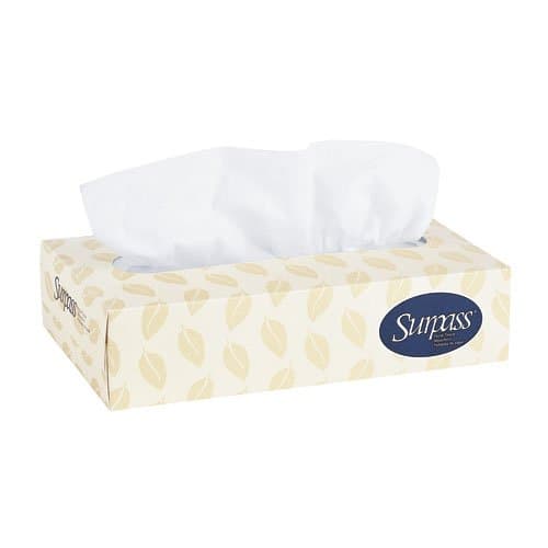 Kimberly-Clark SUPRASS White 2-Ply Facial Tissue in Flat Box 125 ct
