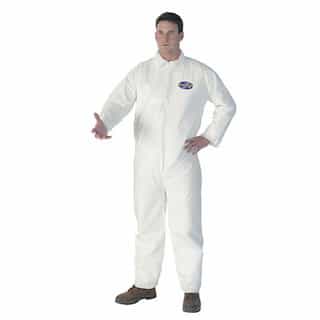 Kimberly-Clark A40 White Liquid & Particle Protection Coverall w/ Elastic, L