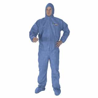 Kimberly-Clark A60 Blue Bloodborne Pathogen & Chem Protection Coverall w/ Hood, L
