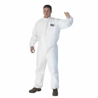 Kimberly-Clark A30 White Breathable Splash & Particle Protection Coverall, L