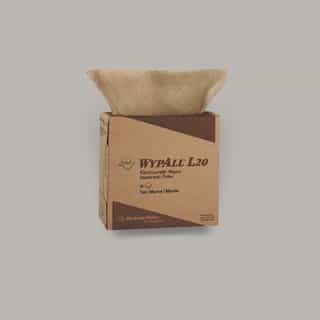 WypAll L20 Tan quarter-fold Wipers in POP-UP Box