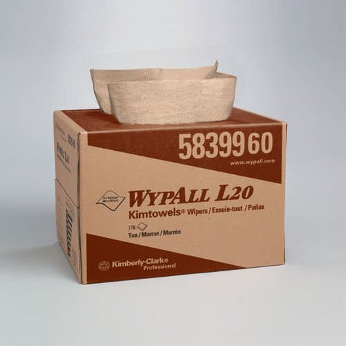 Kimberly-Clark WypAll Tan Multi-Ply L2 Wipers in BRAG Box