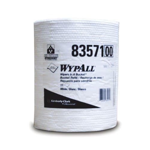Kimberly-Clark WypAll White Wipers in a Bucket Refills