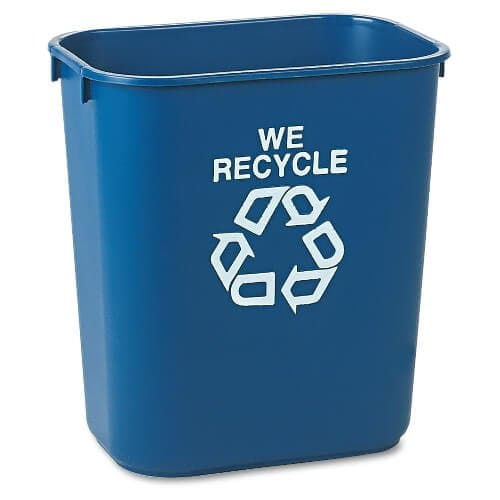 Rubbermaid Blue Deskside Paper Recycling 28-1/8 qt. Containers