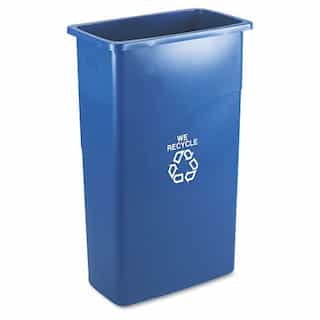 Rubbermaid Slim Jim Blue Station Recycling 23 Gal Container
