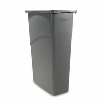 Rubbermaid Slim Jim Gray 23 Gal Rectangular Waste Containers