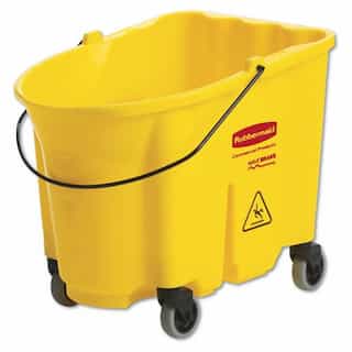 Rubbermaid WaveBrake Yellow 35 qt. Bucket w/ Caster Kit
