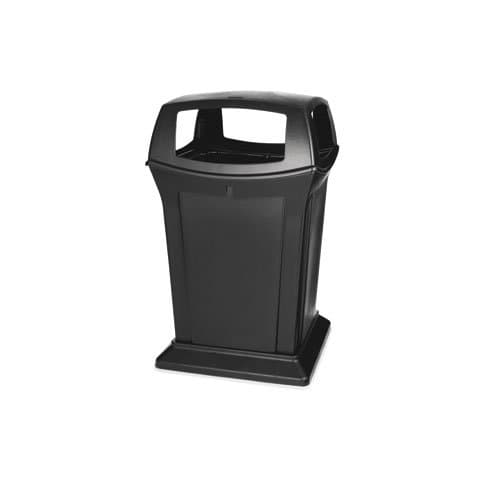 Rubbermaid Ranger Black 45 Gal Container w/ Four Doors