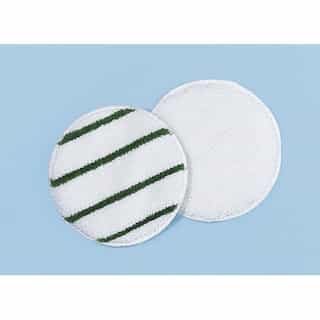 White/Green Striped 17 in. Round Rotary Low Profile Yarn Bonnets