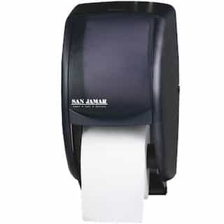 San Jamar Black Duett Double Roll Toilet Tissue Dispenser