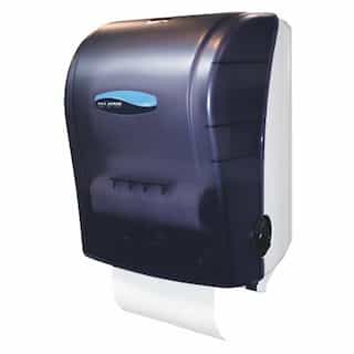 San Jamar Simplicity Black Mechanical Handfree Roll Towel Dispenser