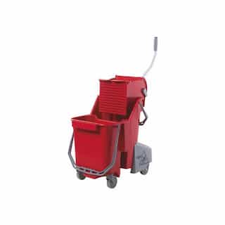 Red 8 Gal (30 Liter) Restroom Bucket & Bucket Press
