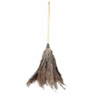 Boardwalk Gray Ostrich Feather Duster w/ 7 in. Wooden Handle