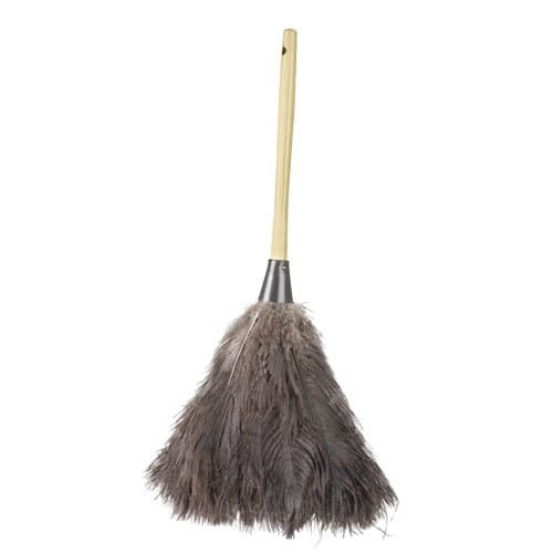 Black Ostrich Feather Duster w/ 10 in. Wooden Handle