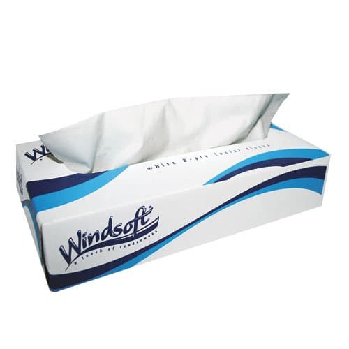 Windsoft 100 Count Facial Tissue, 2-Ply