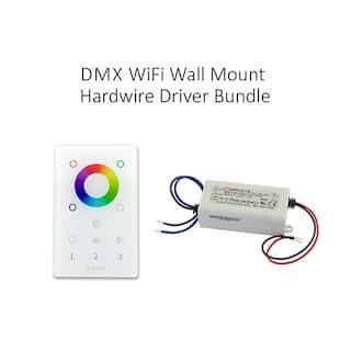 DMX Wifi Bundle Kit w/ Wall Mount Driver, Hardwire
