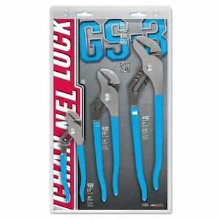 3 Piece 9.5", 6.5", and 12" Tongue and Groove Plier Gift Set