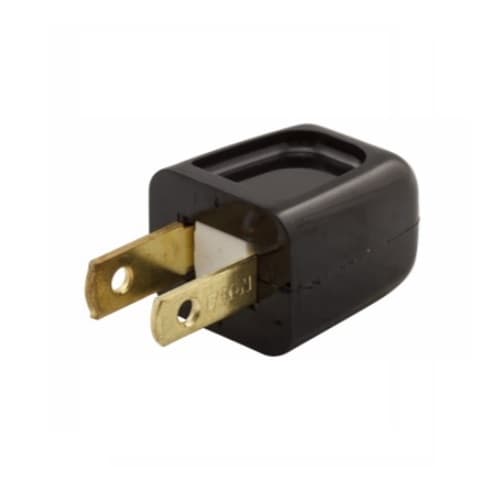 Eaton Wiring 10 Amp Standard Plug, NEMA 1-15R, Polarized, Black