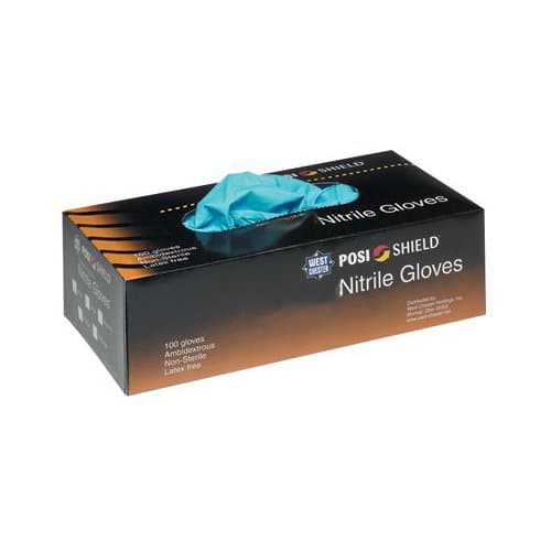 Powder Free Nitrile Gloves, XL, Blue 100/Box