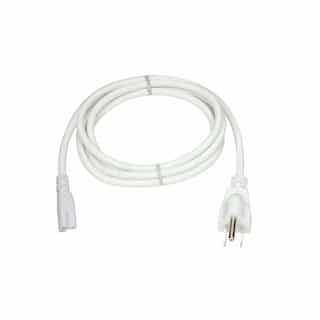 5-ft Power Cord to LED Strip Light Fixture, 1 Year Warranty, White