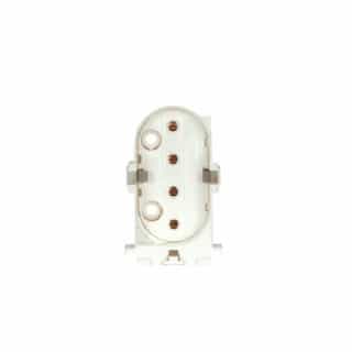 Satco 660W Shunted Lamp Holder Vertical, 600V, Snap-in Mounting