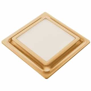 18W Bathroom Fan w/ LED Light & Nightlight, 80 CFM, Square, Gold