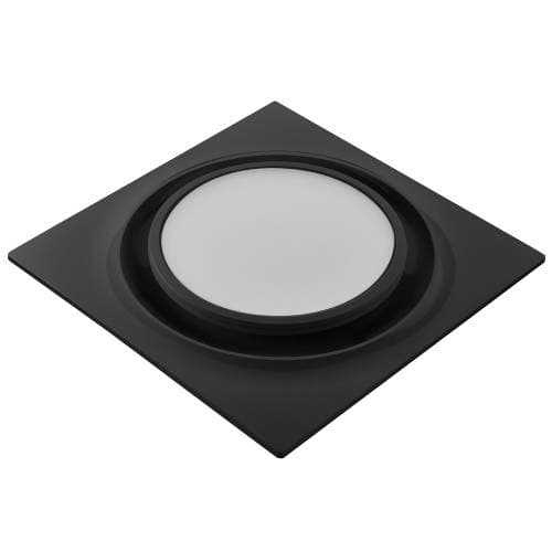 15W Ceiling Fan w/ Humidity Sensor & LED Light/Nightlight, Round, BLK