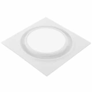 18.1W Quiet Bathroom Fan, 80 CFM, W/ LED Light, 3000K, White