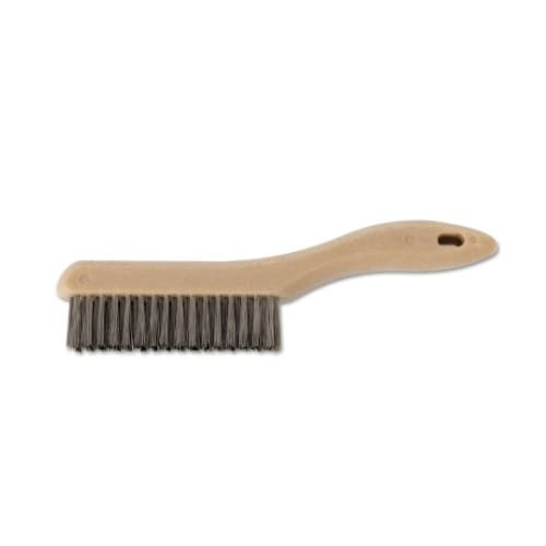 Shoe Handle Scratch Brush w/ SS Wire and Plastic Handle