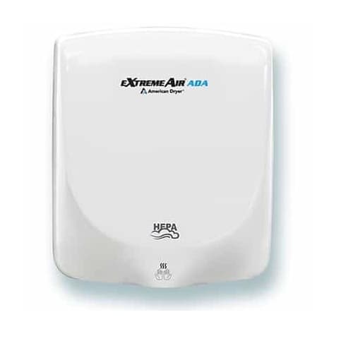 950W eXtremeAir ADA Hand Dryer, Wall Mounted, 110-240V, White Aluminum