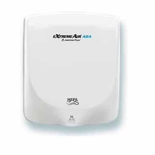 American Dryer 950W eXtremeAir ADA Hand Dryer, Wall Mounted, 110-240V, White Aluminum