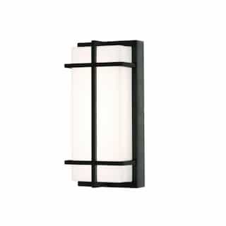 12-in 26W August Wall Sconce, 1700 lm, 120V-277V, CCT Select, Black