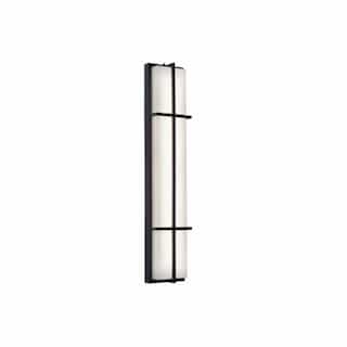 36-in 40W August Wall Sconce, 2600 lm, 120V-277V, CCT Select, Black