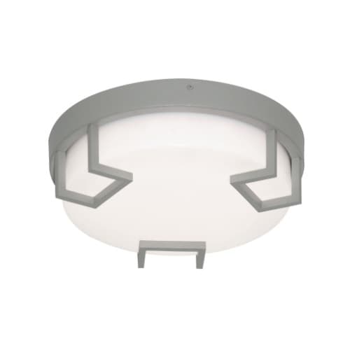 29W LED Beaumont Outdoor Flush Mount, 120V-277V, Selectable CCT, Gray