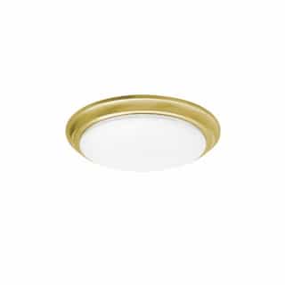12-in 17W Baron Flush Mount, 1400 lm, 120V, Selectable CCT, Brass