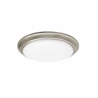 14-in 26W Baron Flush Mount, 2100 lm, 120V, Selectable CCT, Nickel