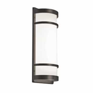17W LED Brio Wall Sconce, 1400 lm, 120V-277V, Selectable CCT, Bronze