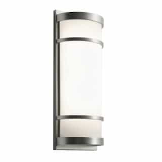 17W LED Brio Wall Sconce, 1400 lm, 120V-277V, Selectable CCT, Nickel