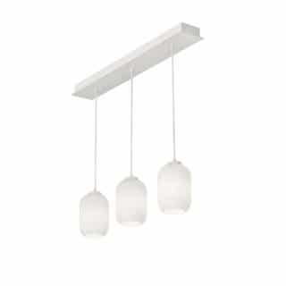60W LED Callie Pendant Light, Linear, 3-Light, E26, 120V, White
