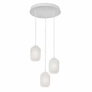 60W LED Callie Pendant Light, Round, 3-Light, E26, 120V, White