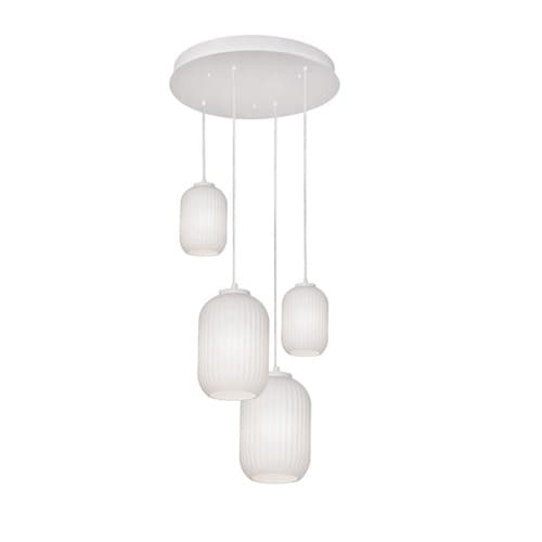 60W LED Callie Pendant Light, Round, 4-Light, E26, 120V, White
