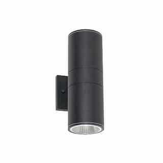 12-in 25W Everly Outdoor Sconce, 2000 lm, 120V-277V, CCT Select, Black