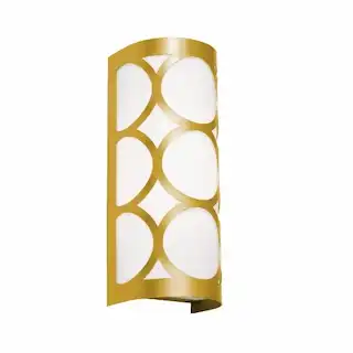 AFX 13-in 14W Lake Wall Sconce, 2-Light, E12, 120V, Gold